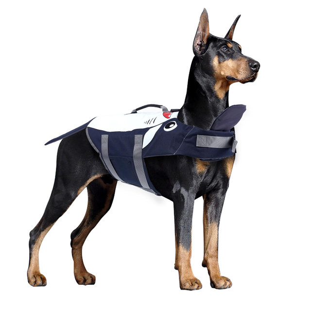 High Quality Dog Life Jacket With Rescue Handle Solid Color Summer Dog Swimming Safety Vest
