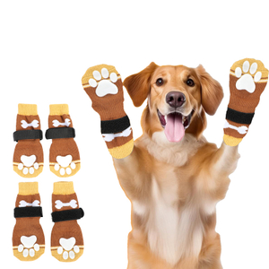 High Quality Wholesale Anti Slip Dog Socks Paw Protector Dog Grip Knit Socks for Hardwood Floors