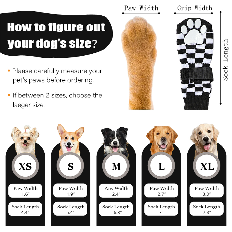 High Quality Wholesale Anti Slip Dog Socks Paw Protector Dog Grip Knit Socks for Hardwood Floors