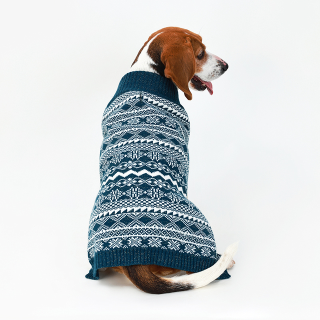 Hondkat trui, vakansie -kersfees sneeuvlokkie troeteldier warm gebreide honde trui sagte hondjie kostuum hond winterjas, honde hoë nek winter dra trui vir klein mediumgrootte honde en katte