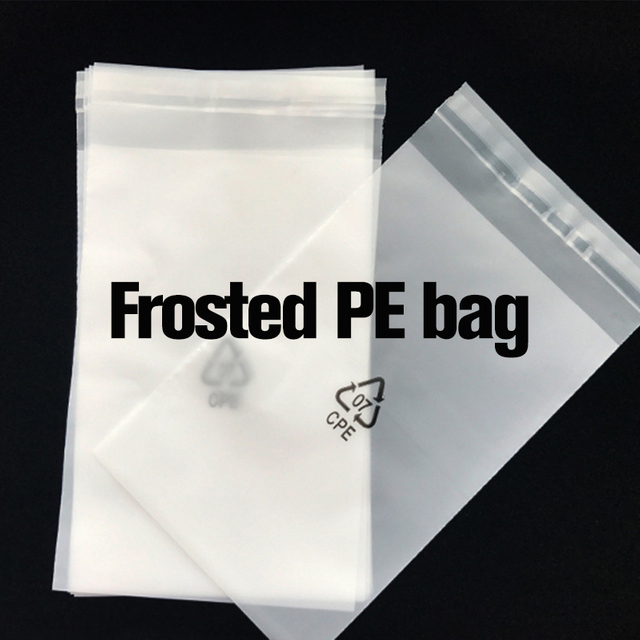 Frosted PE bag for custom pet clothing packaging