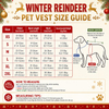Custom 3D Reindeer Sherpa Fleece Pet Vest with D-Ring