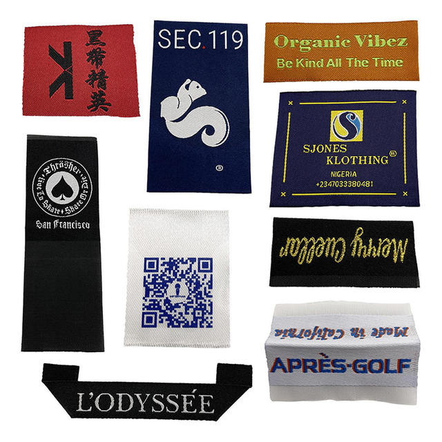 Woven care and brand labels for pet clothing