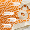 Custom Polo Neck Knitted Dog Sweater Orange Animal Pattern