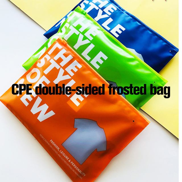 CPE double-sided frosted bag for pet clothing packaging