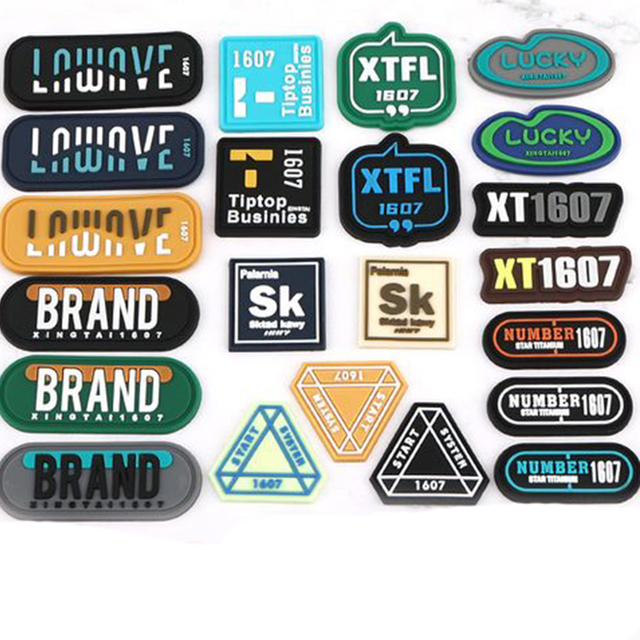 Colorful leather logo tags for pet clothing