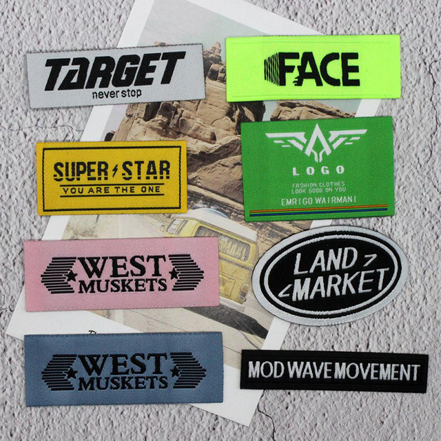Custom logo woven labels for pet clothing