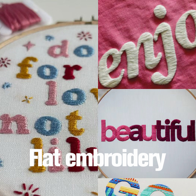Flat embroidery for custom pet clothing