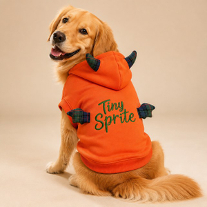 Custom Halloween Devil Horns Dog Hoodie