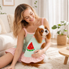 Custom Watermelon Ruffle Pet Dress Summer