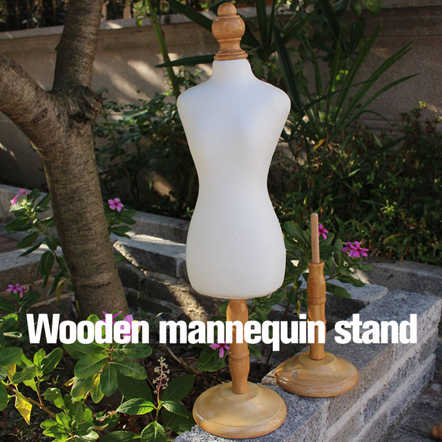 Wooden mannequin stand for pet clothing display