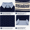 Custom Preppy 2-in-1 Cable Knit Dog Sweater with Shirt Collar