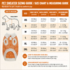Custom Polo Neck Knitted Dog Sweater Orange Animal Pattern