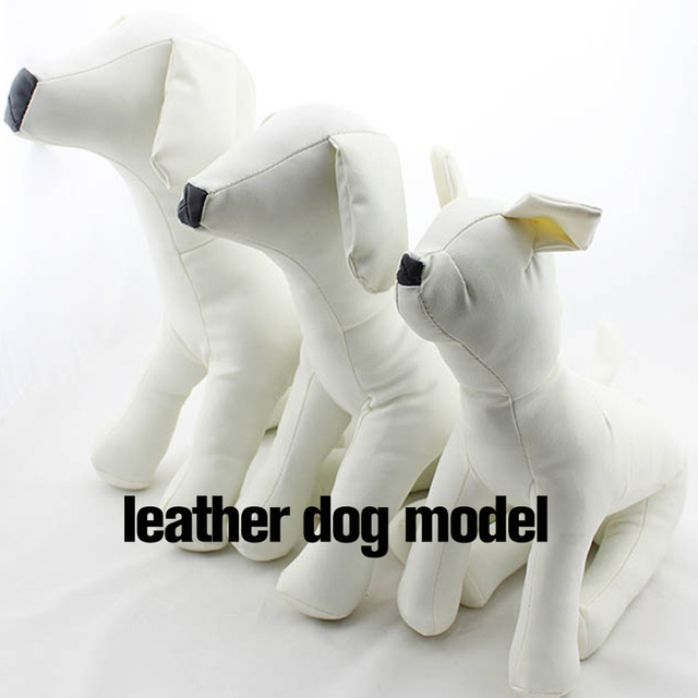 Leather dog mannequin for pet clothing display