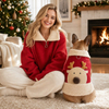 Custom 3D Reindeer Sherpa Fleece Pet Vest with D-Ring