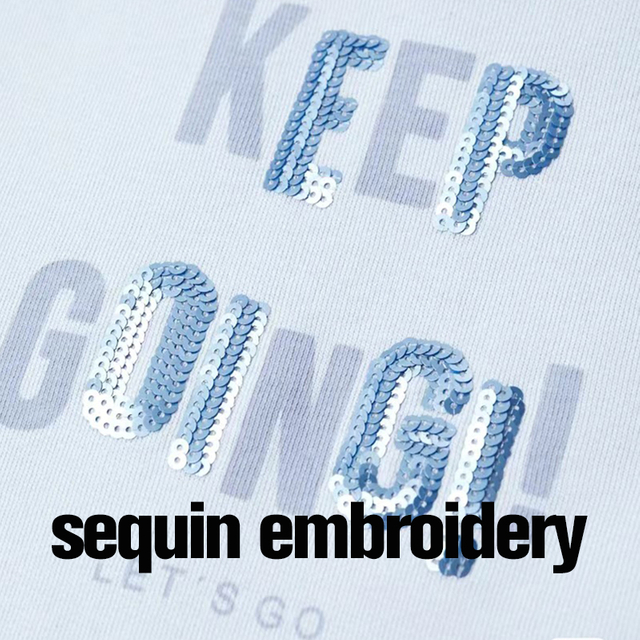 Sequin embroidery for custom pet clothing
