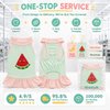 Custom Watermelon Ruffle Pet Dress Summer
