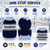 Custom Preppy 2-in-1 Cable Knit Dog Sweater with Shirt Collar